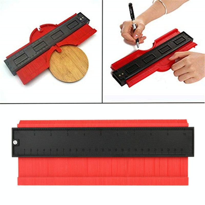 V562-A1061182240DBT-202508280640-00 10-inch Woodworking Contour Arc Gauge Tool - Multifunctional - Red - Image 1