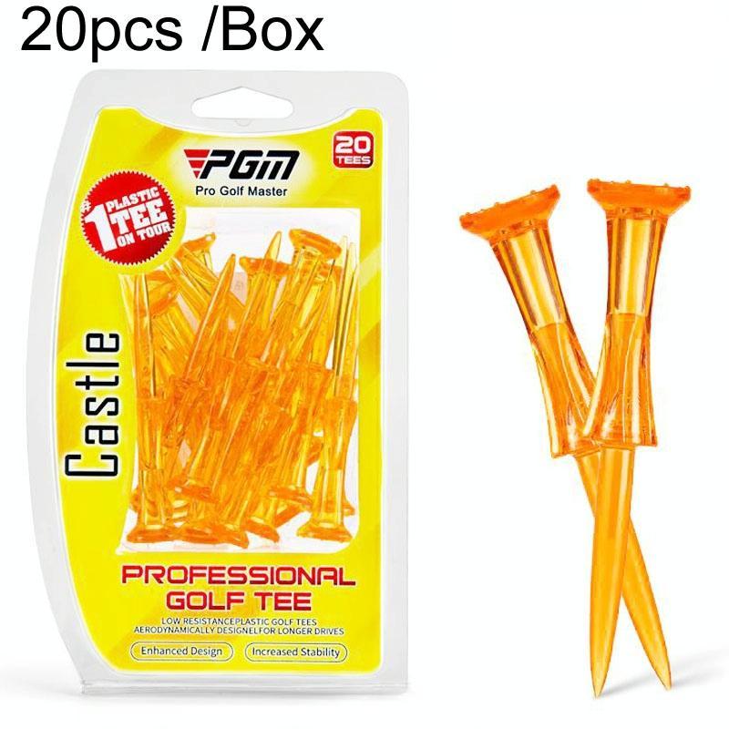 V562-A1084754060DBT-202508280911-00 20-pack Golf Ball Tees - Durable 8-point Crown Tip for Competition - Anti-hitting - Yellow - Image 1