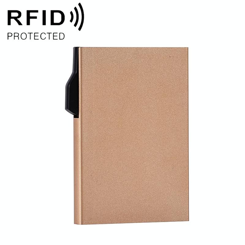 V562-A109915600ADE-202508281850-00 Aluminum Rfid Blocking Card Holder - Compact Design - Gold - Image 1
