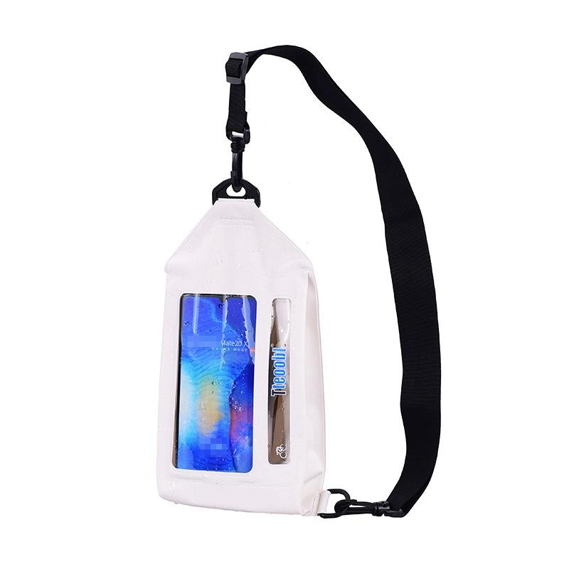 V562-A2077862060DBT-202508282209-00 Waterproof Crossbody Phone Bag Tteoobl Touch Screen Chest Bag Paste Model - White - Image 1