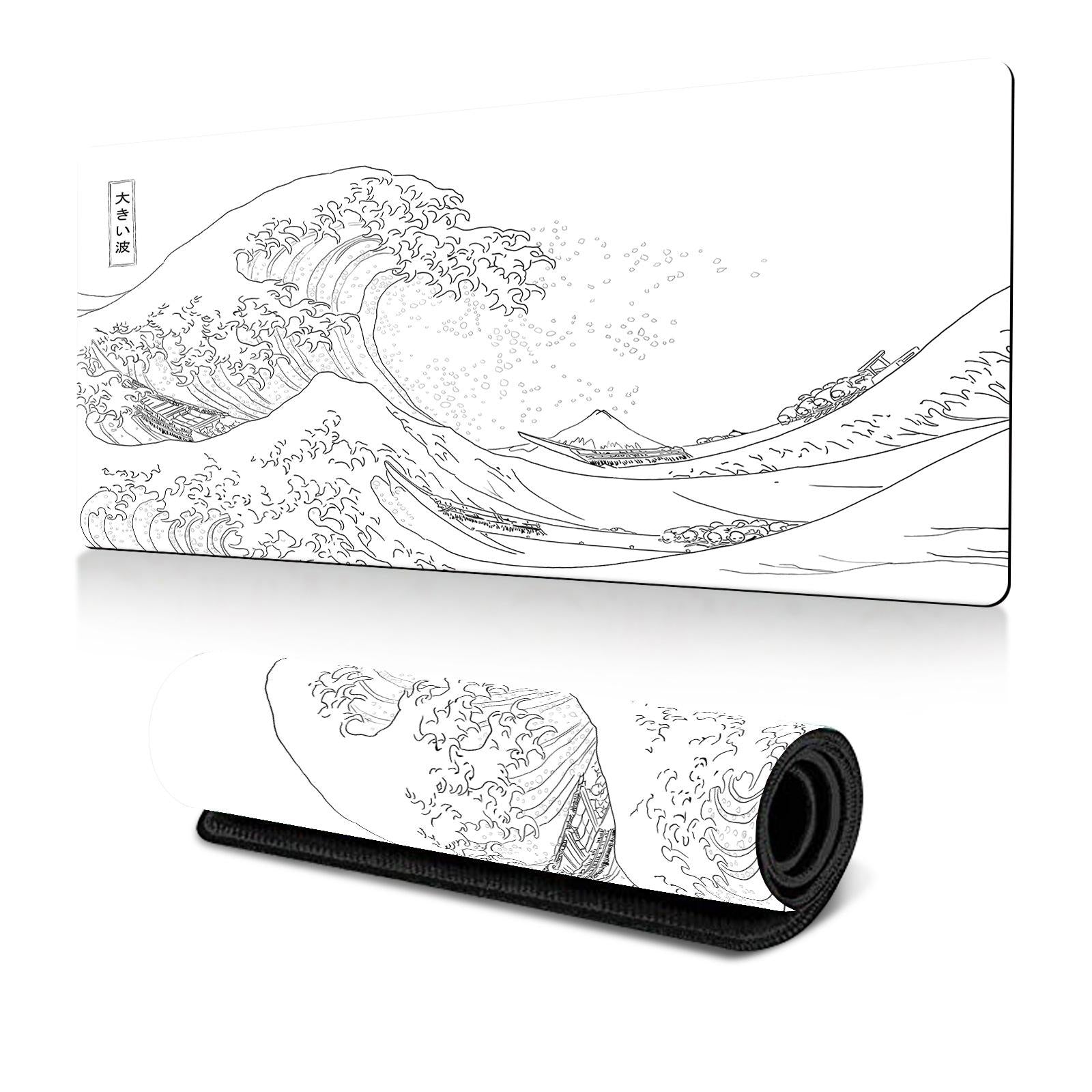 V562-A4068855060DBT-202508291530-00 Non Slip Gaming Mouse Pad Big Wave Design - No.24 - 300X800X3Mm - Image 1