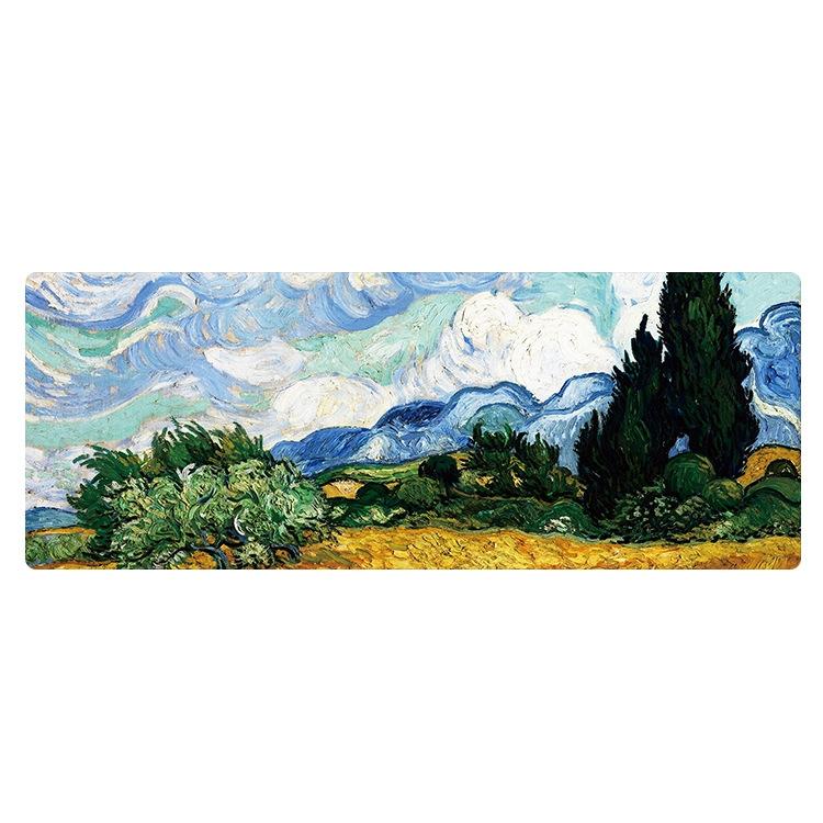 V562-A8077022060DBT-202508291540-00 Large Desk Mouse Pad For Oil Painting - Cypress - Image 1