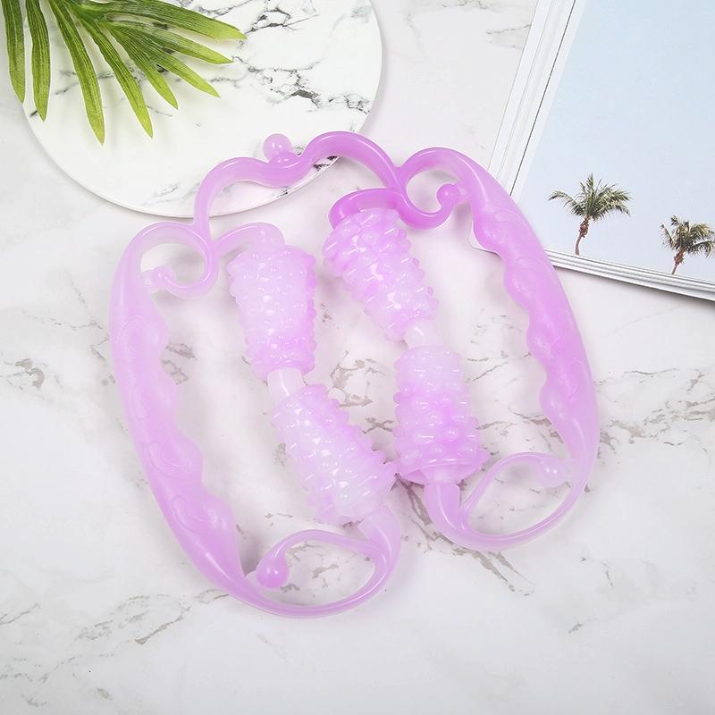 V562-B1046097850DBT-202508292246-00 2-Pack Ring Leg Clamp Massager For Yoga & Fitness - Purple - Image 1