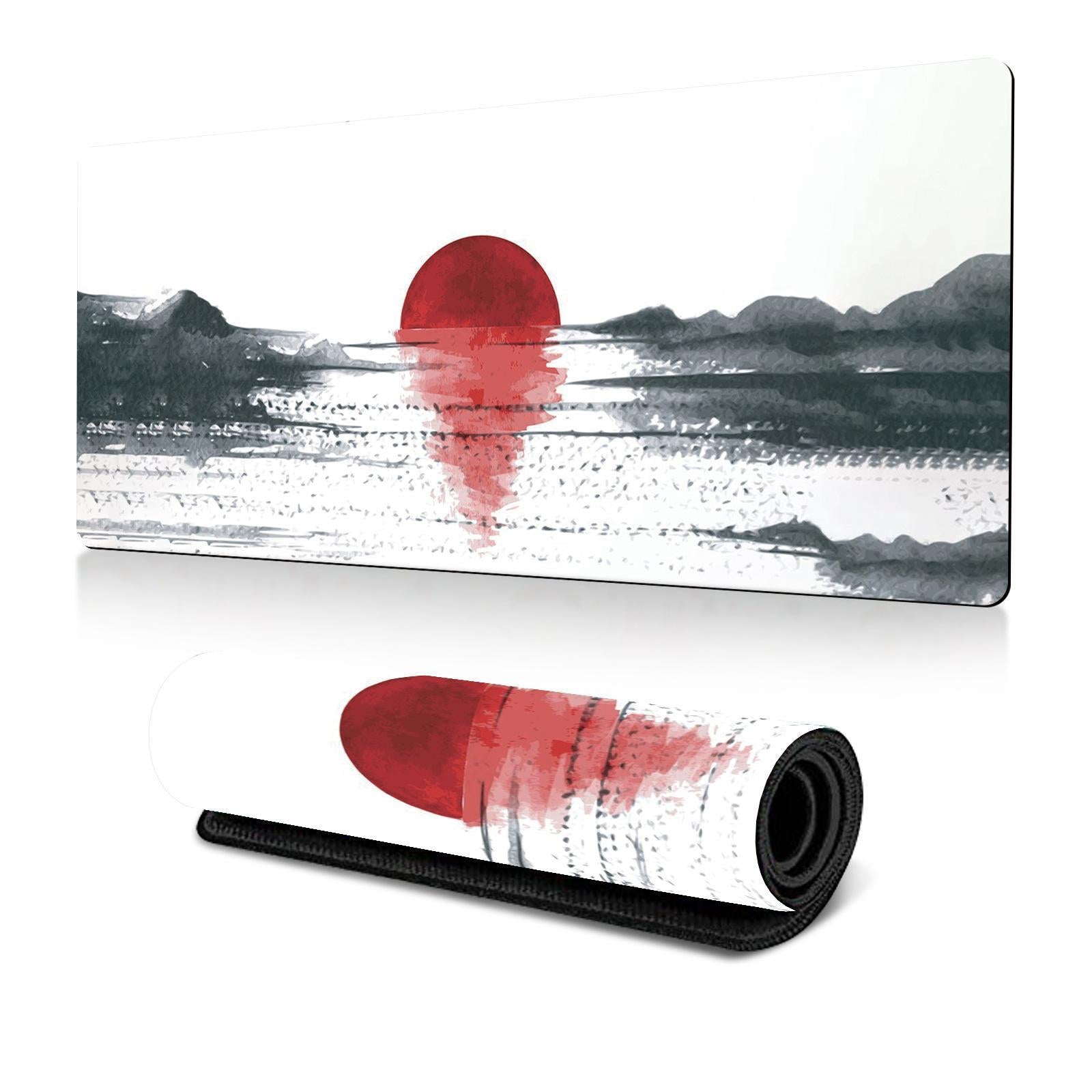 V562-B2037265060DBT-202508291620-00 Cherry Blossom Ink Painting Mouse Pad Non Slip - Pattern 3 - 300X700X2Mm - Image 1