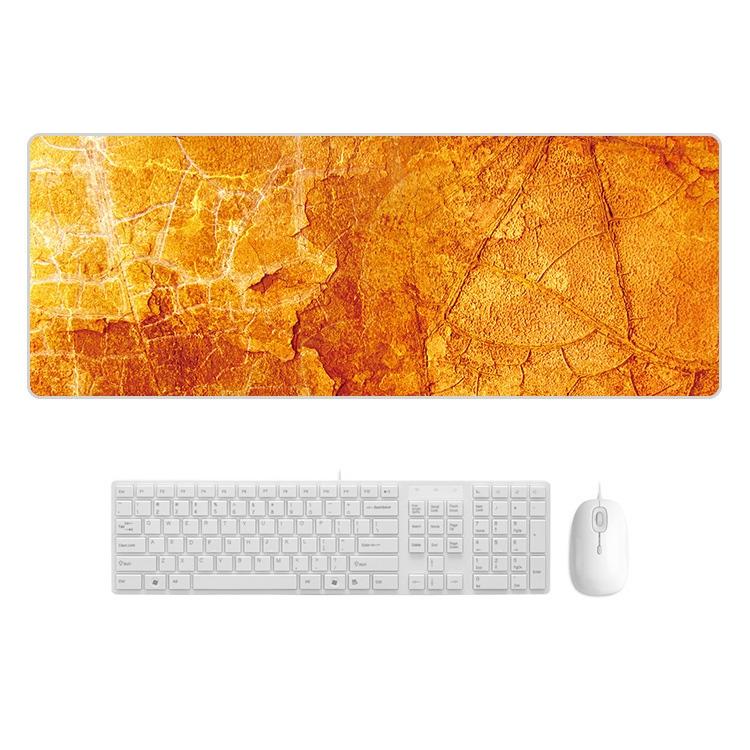 V562-B5067322750DBT-202508291546-00 Sturdy Marbled Rubber Mouse Pad - Yellow Marble - Image 1