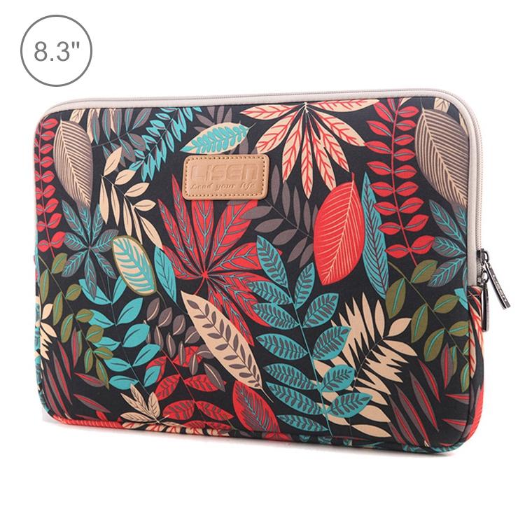V562-BC2113BL-202508290216-00 Sleeve Case Colourful Leaves Zipper Briefcase Carrying Bag - Black - Image 1