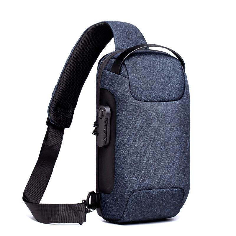 V562-C1026892060DBT-202508290636-00 Men's Anti Theft Oxford Chest Bag - Blue - Image 1