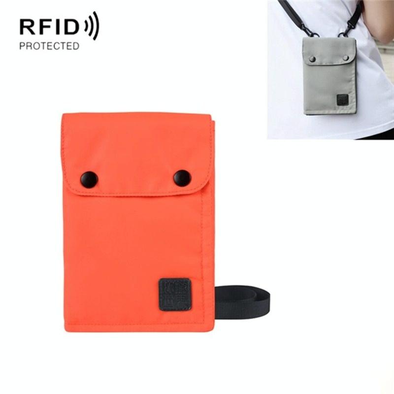 V562-C1079420450DBT-202508280540-00 Waterproof Neck Bag for Passport and Phone - Rfid Protected - Orange - Image 1