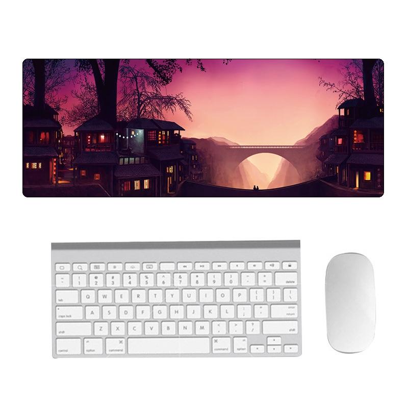 V562-C9078081060DBT-202508291525-00 Fantasy Pattern Mouse Pad 400 X 900 X 4Mm Hand Painted - 3 Dream Landscape - Image 1