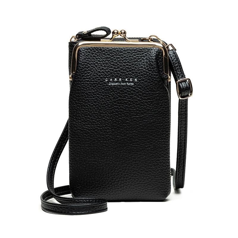 V562-D1041838650DBT-202508291010-00 Stylish Pebbled Shoulder Bag For Women - Black - Image 1