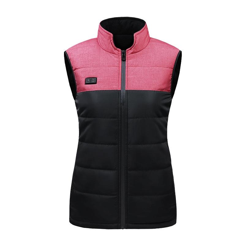 V562-D2093692060DBT-202508291625-00 Heated Vest Electric Heating 3 Constant Temperature Warm Cotton Jacket - Red-9 Zones Heating - M - Image 1