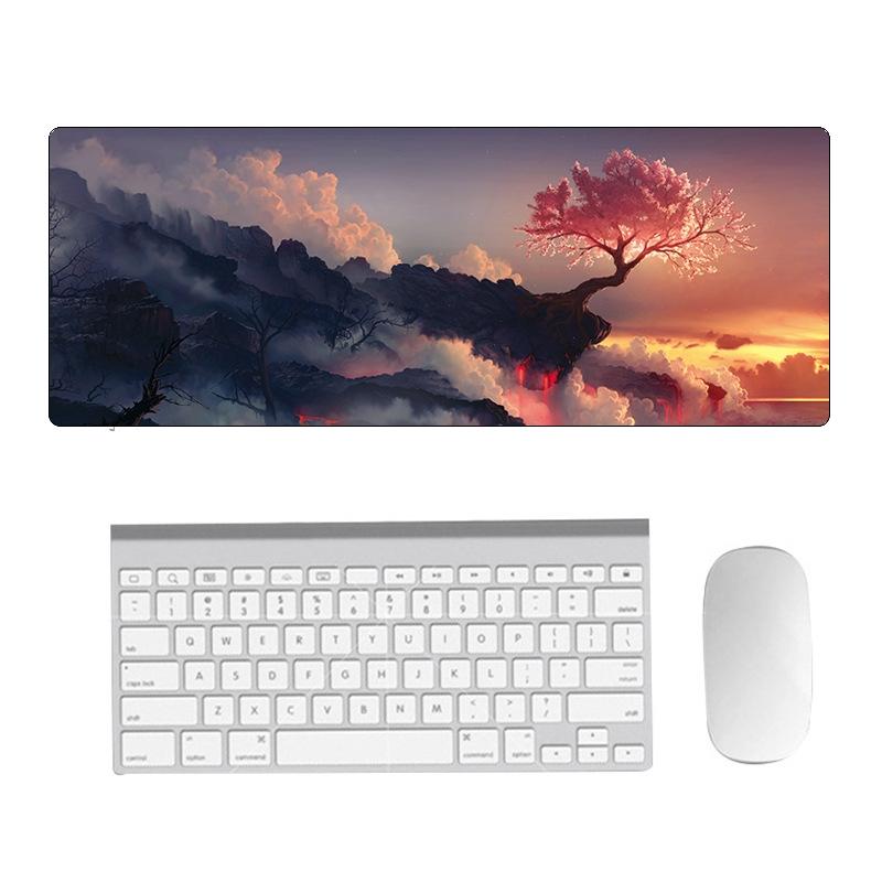 V562-E0178081060DBT-202508291541-00 Fantasy Pattern Mouse Pad 400 X 900 X 5Mm Hand Painted - 5 Volcanic Tree - Image 1