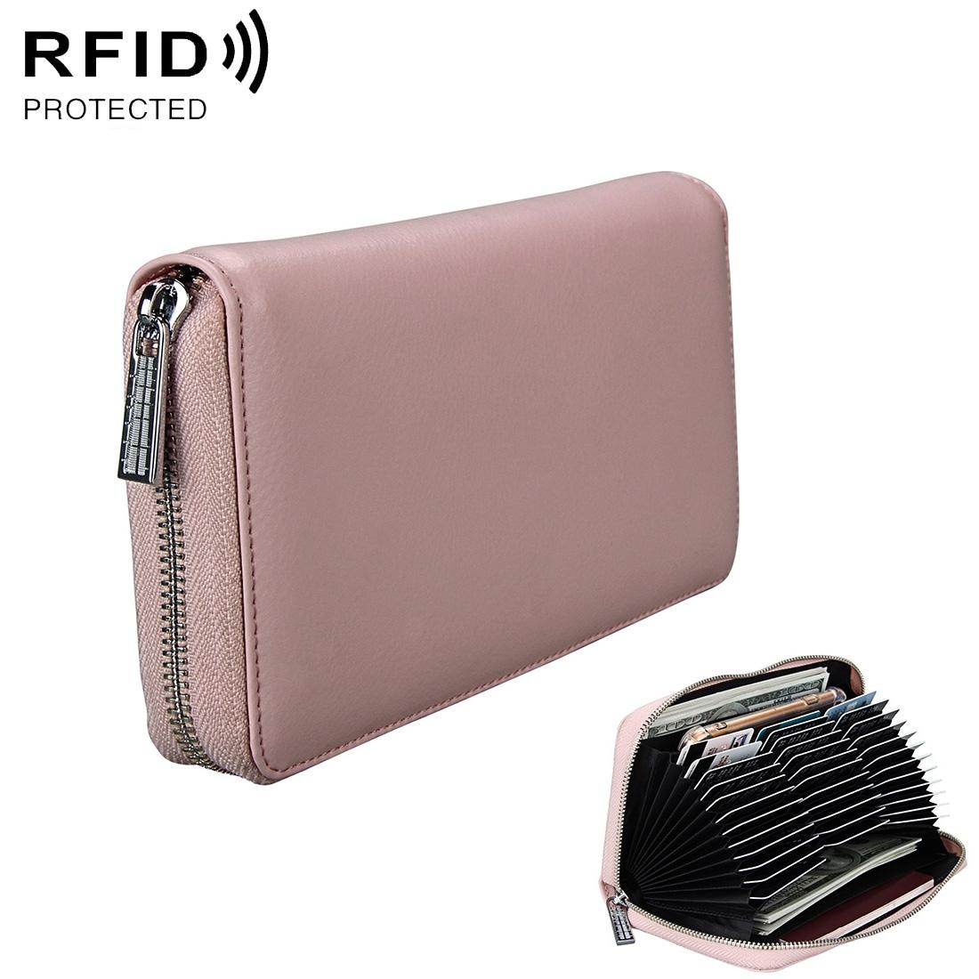 V562-F3513BCC-202508281030-00 Leather Rfid Passport & Card Holder - Compact - Pink - Image 1