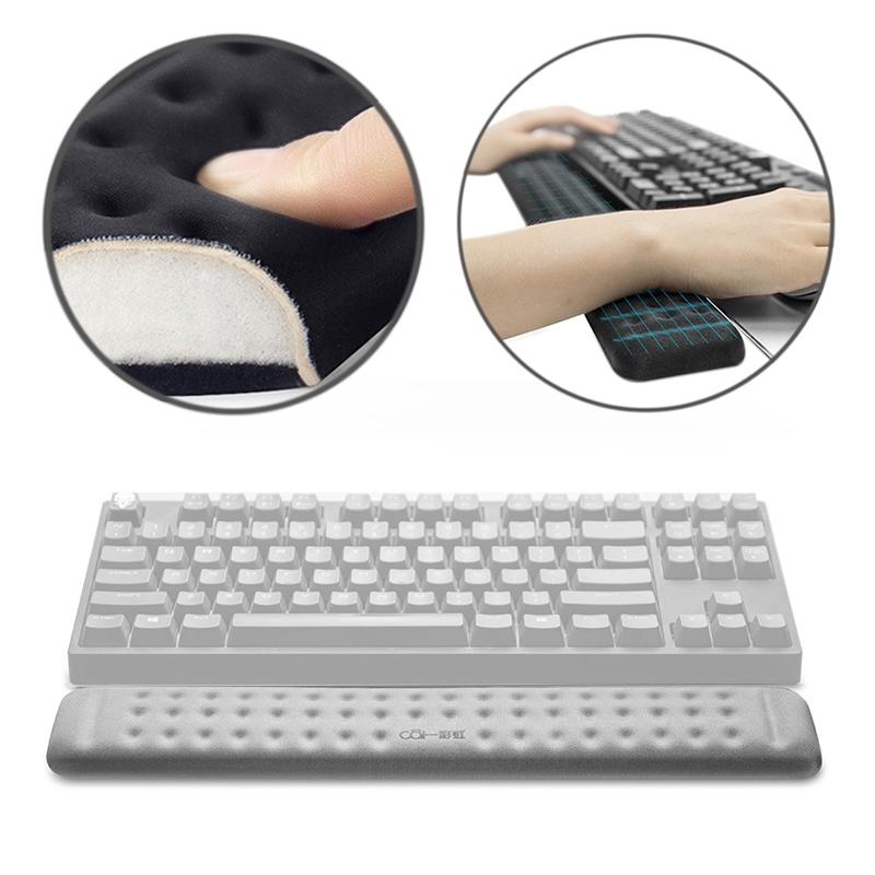 V562-H28390CP-202508291520-00 Memory Foam Keyboard Wrist Rest & Mouse Pad - Grey - Image 1