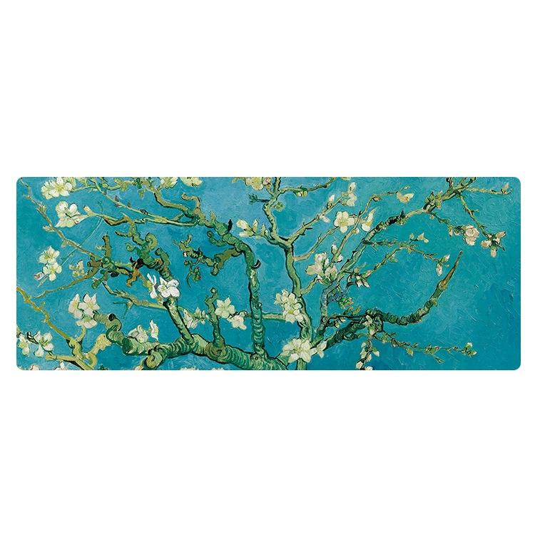 V562-J8077022060DBT-202508291541-00 Large Desk Mouse Pad For Oil Painting - Apricot Flower - Image 1