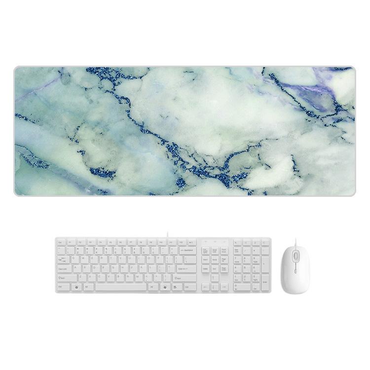 V562-O5067322750DBT-202508291545-00 Sturdy Marbled Rubber Mouse Pad - Blue Crystal Marble - Image 1