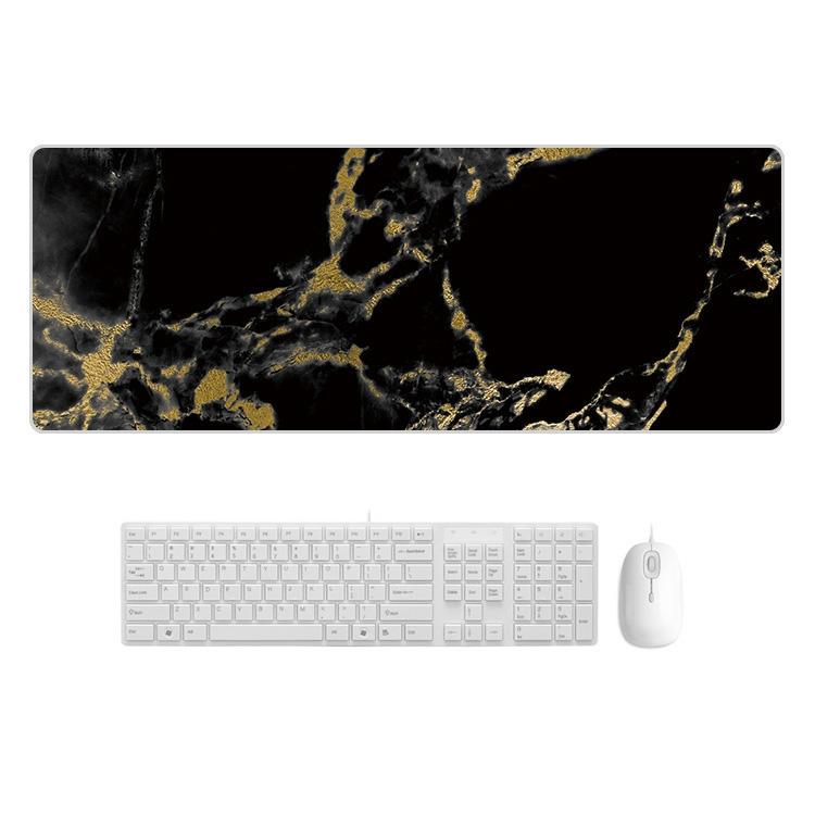V562-Q4067322750DBT-202508291515-00 Marble Rubber Mouse Pad Durable & Stylish - Black Gold Marble - Image 1