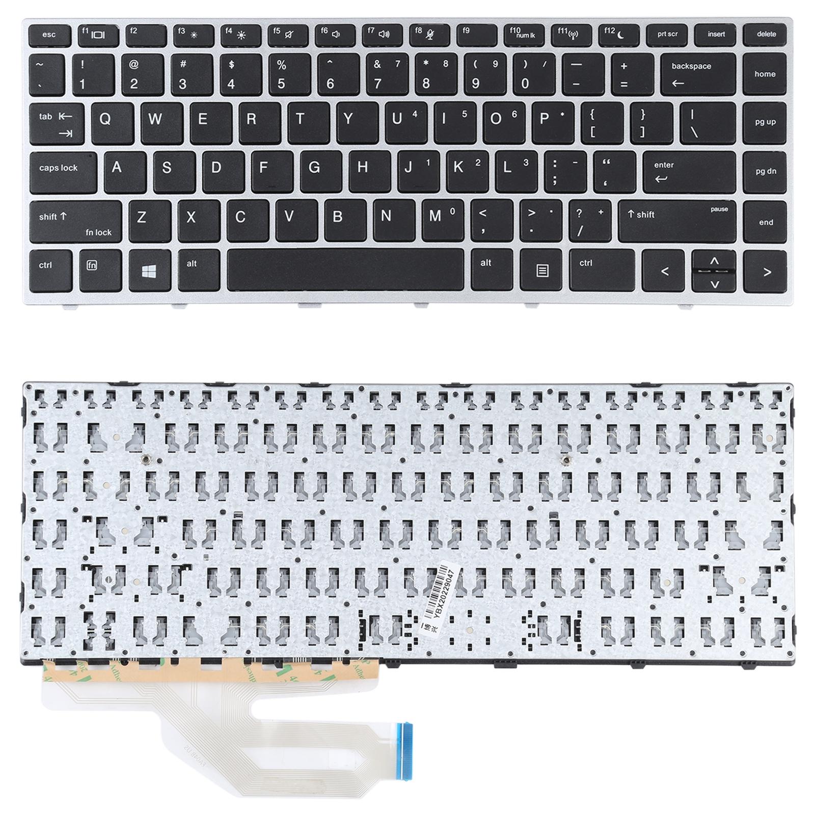 V562-S9570CBM-202508271645-00 Silver us Keyboard for Hp Probook 430 / 440 / 445 G5 - Image 1