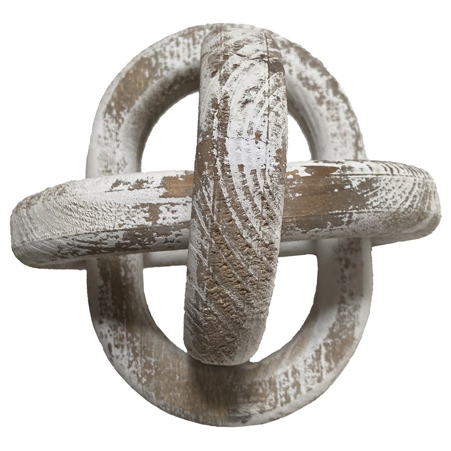 V637-90298LNK-202508251710-00 Wooden 3-Link Table Decoration 16cm - Image 1