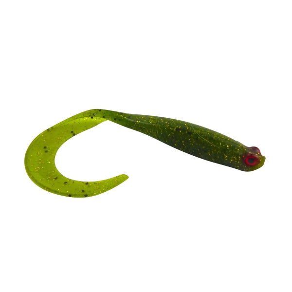 V658-93MC000051030-202507311331-00 Swimerz 100 mm VTail Soft Plastic Lure, Green Glitter, 5 pack - Image 1