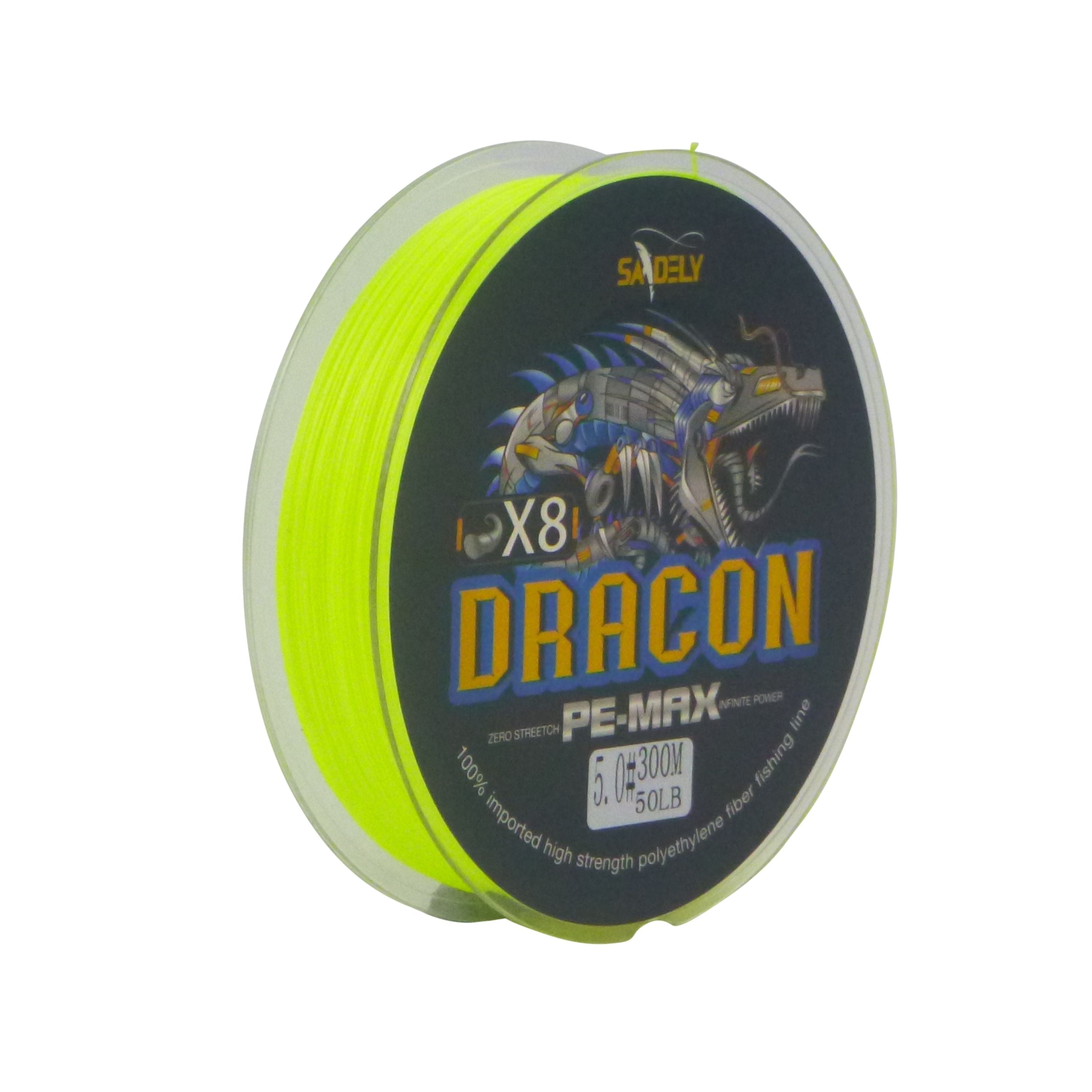 V658-93MC000630103-202507311245-00 Samdely Dracon X8 Braid, Yellow, #1.0, 15lb, 300Mtr - Image 1