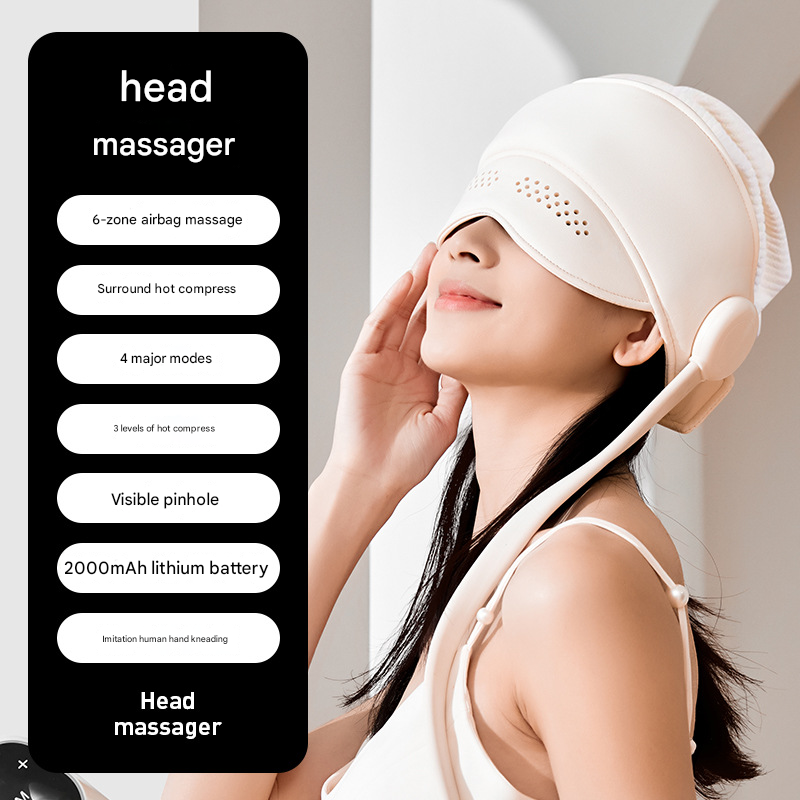 V888-ELOSUNG34459-202507160954-00 Electric Head Massage Hat with Inflatable Airbags - 6-Zone Scalp Therapy for Relaxation and Sleep Aid - Image 1
