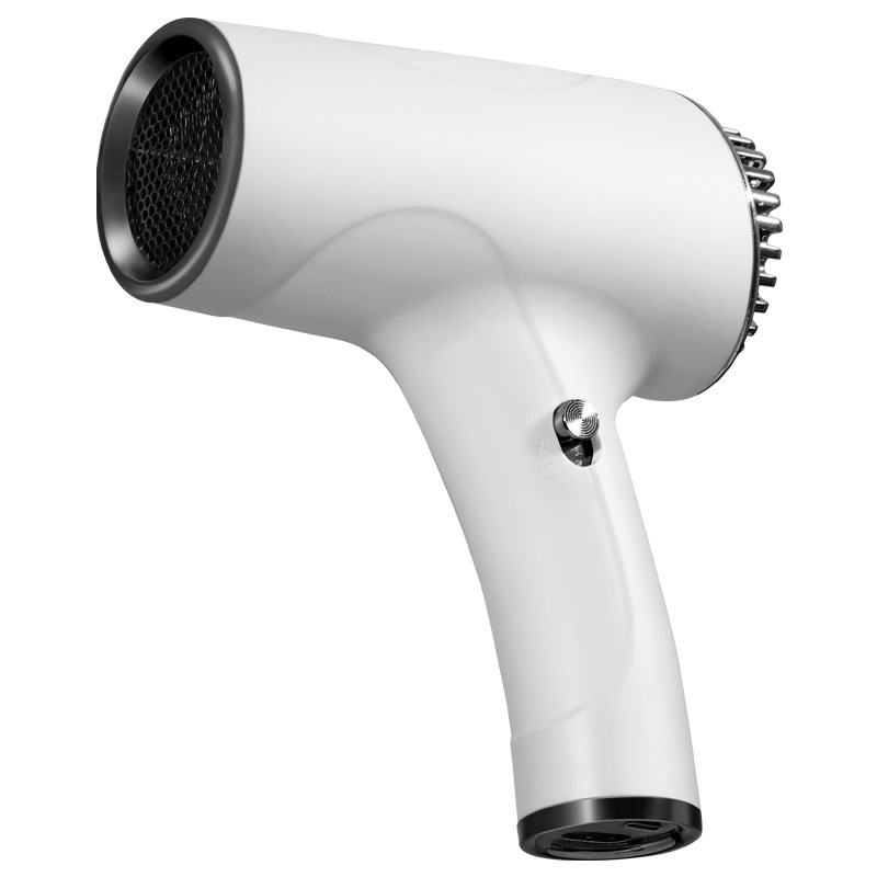 V888-ELOSUNG34531-202507250940-00 White Ultra-Lightweight Ionic Cordless Hair Dryer, USB Rechargeable Portable Blow Dryer with Cool Air for Travel & Home - Image 1