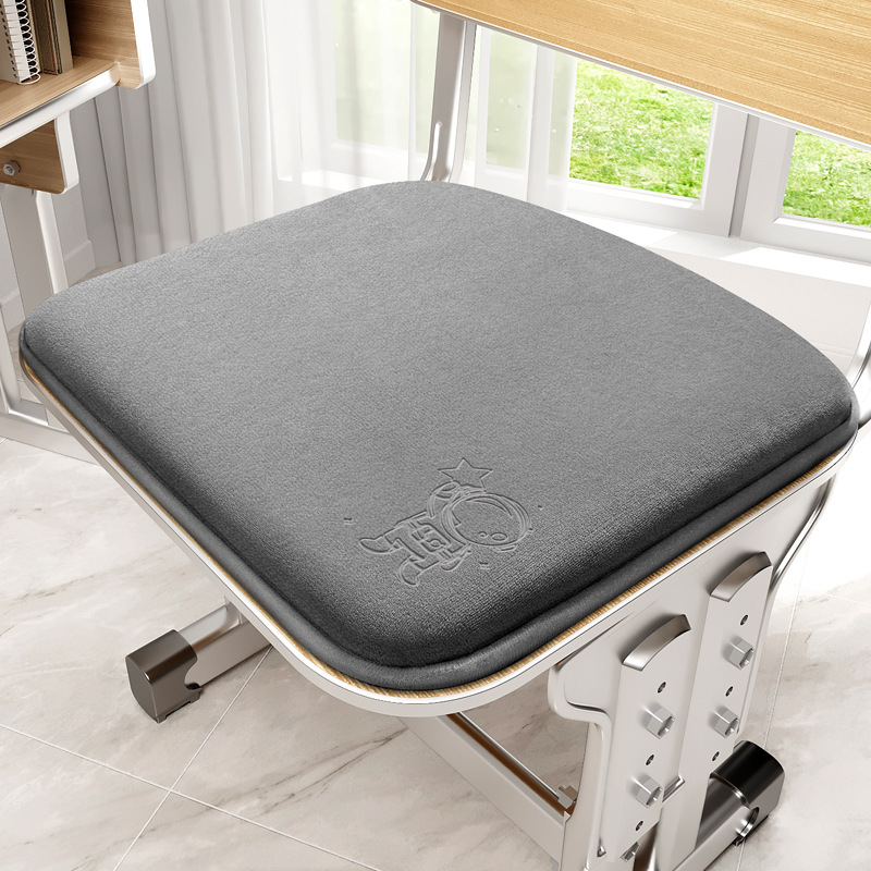 V888-ELOSUNG37076-202509221016-00 Memory Foam Student Seat Cushion - Pressure Relief, Non-Slip with Adjustable Straps for Healthy Posture(Astronaut Gray 36x34cm) - Image 1
