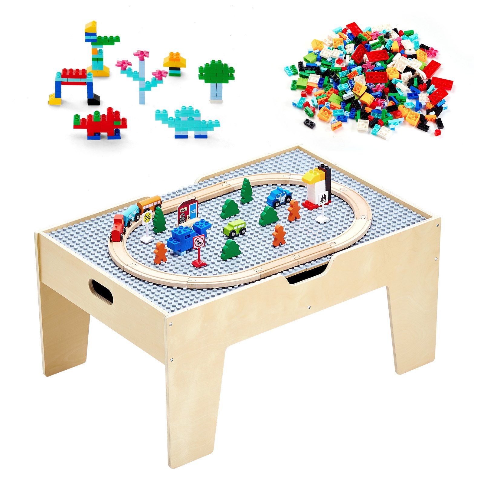 V952-CGKHCZ305216IRWXQ001V0-202508011606-00 VEVOR Multi-Purpose Activity Play Table 290 Building Bricks & 30 PCS Accessories - Image 1