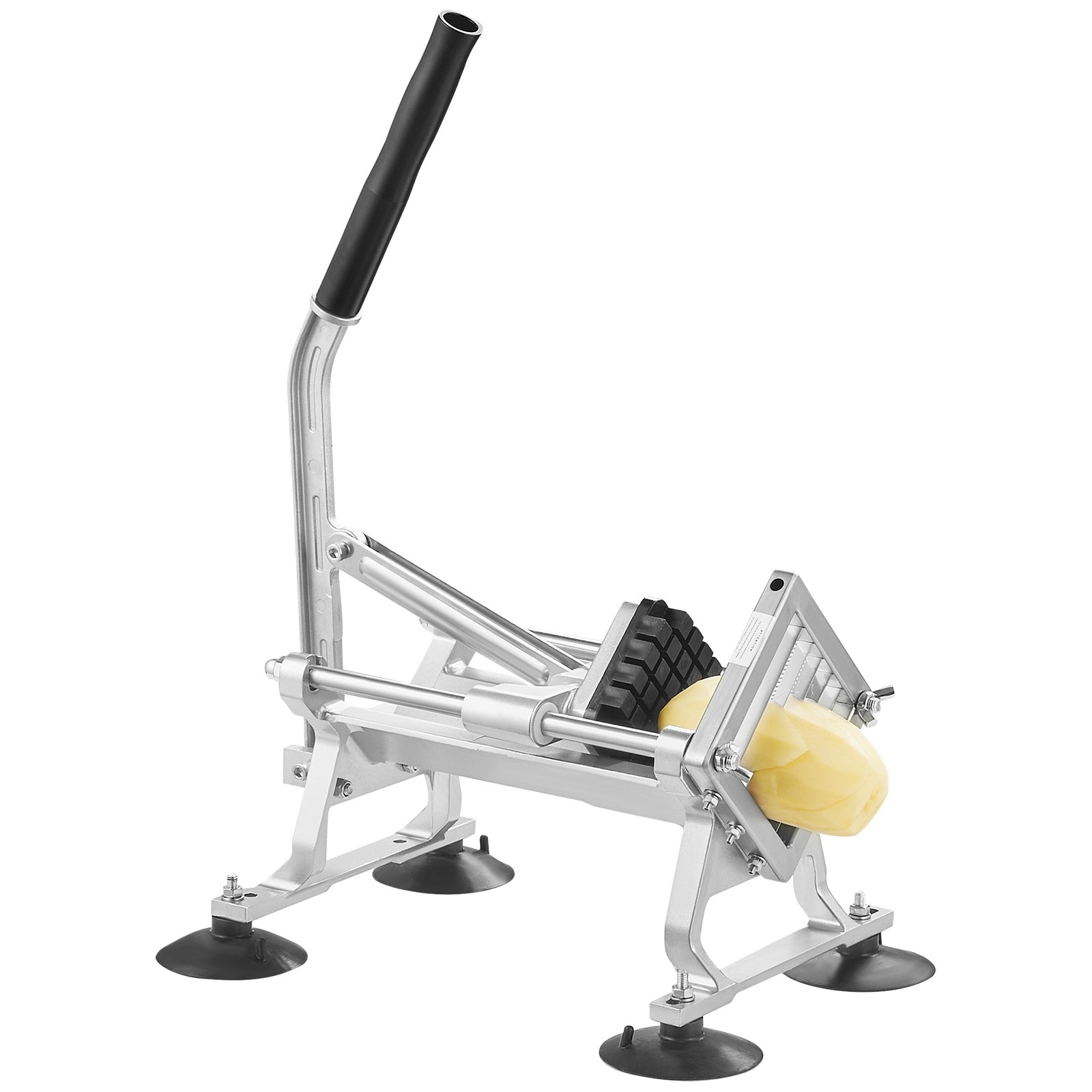 V952-FQQPJWS316INZRLGOV0-202507141345-00 VEVOR Commercial Vegetable Slicer, 1/2 inch Fruit Slicer, Stainless Steel and Aluminum Alloy Vegetable Cutter Slicer Machine, Manual Slicer with Non-slip Feet, for Radishes, Onions, Potatoes, Lemons - Image 1