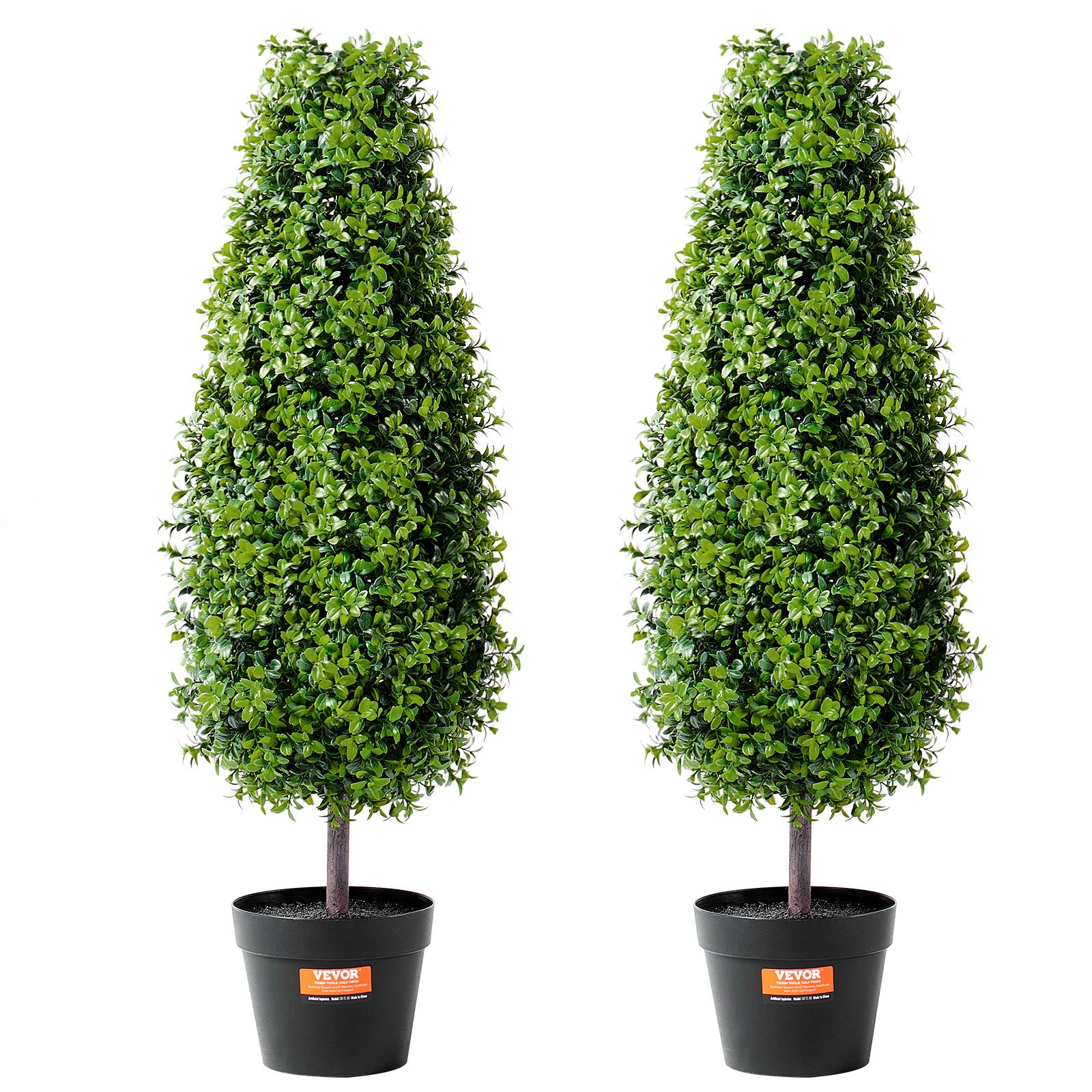 V952-HYMRGXJS36YCXKYTZV0-202507141630-00 VEVOR 2 Pack 91.4cm Artificial Boxwood Topiary Tree Faux Plant UV Decor In/Outdoor - Image 1