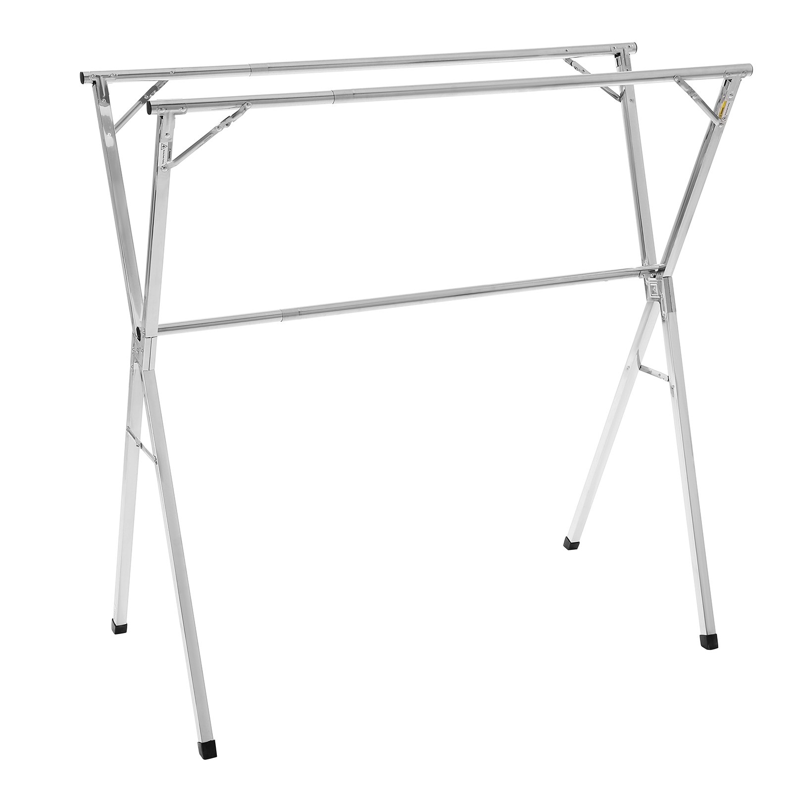V952-LDSLYJXX1413RO4HO001V0-202508012220-00 VEVOR 2-Tier Telescopic Clothes Drying Rack w/ 30 Windproof Holes & 2 Shoe Hooks - Image 1