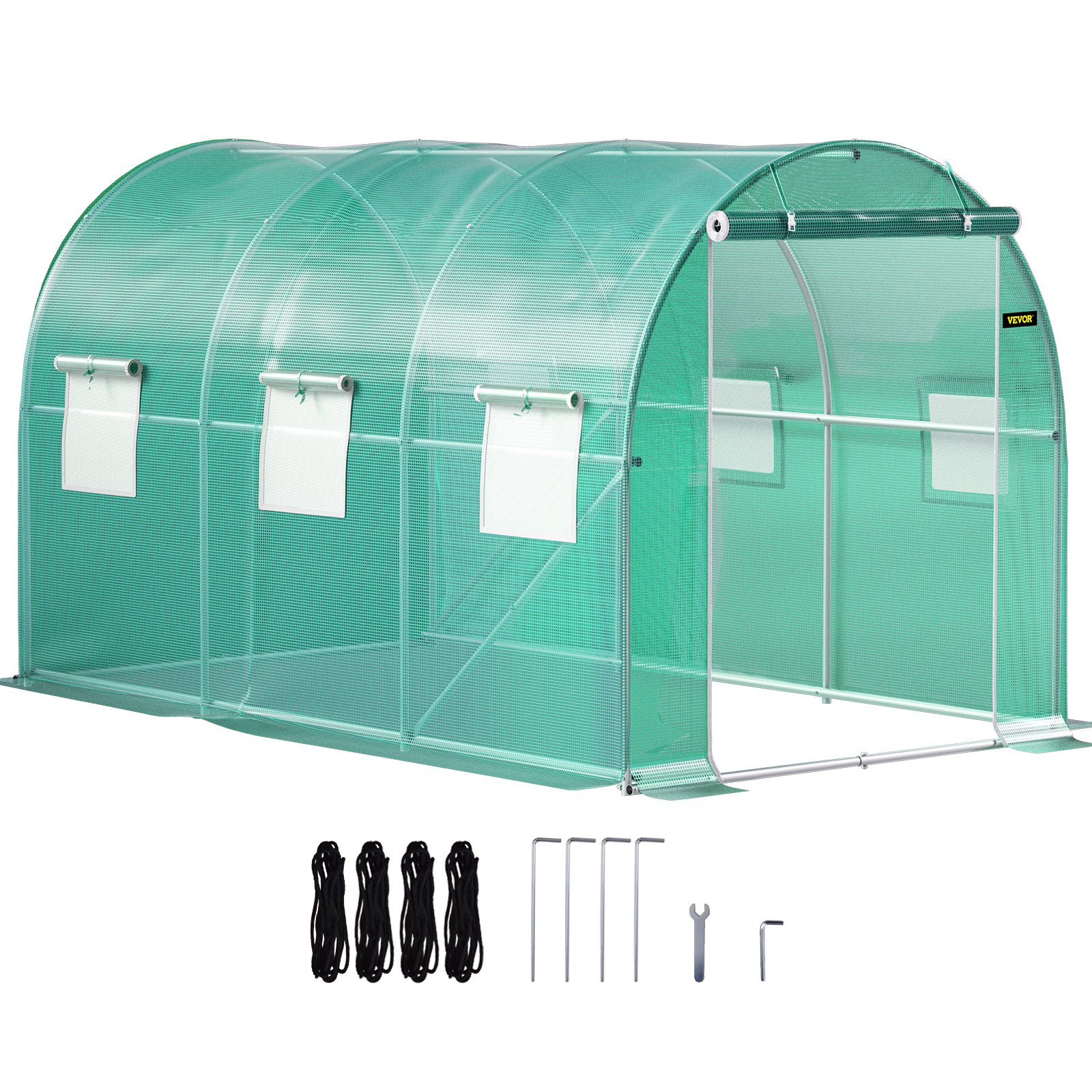 V952-YDSDWSL1277FTLT3OV0-202507141716-00 VEVOR Walk-in Tunnel Greenhouse Galvanized Frame & Waterproof Cover 12x7x7 ft - Image 1