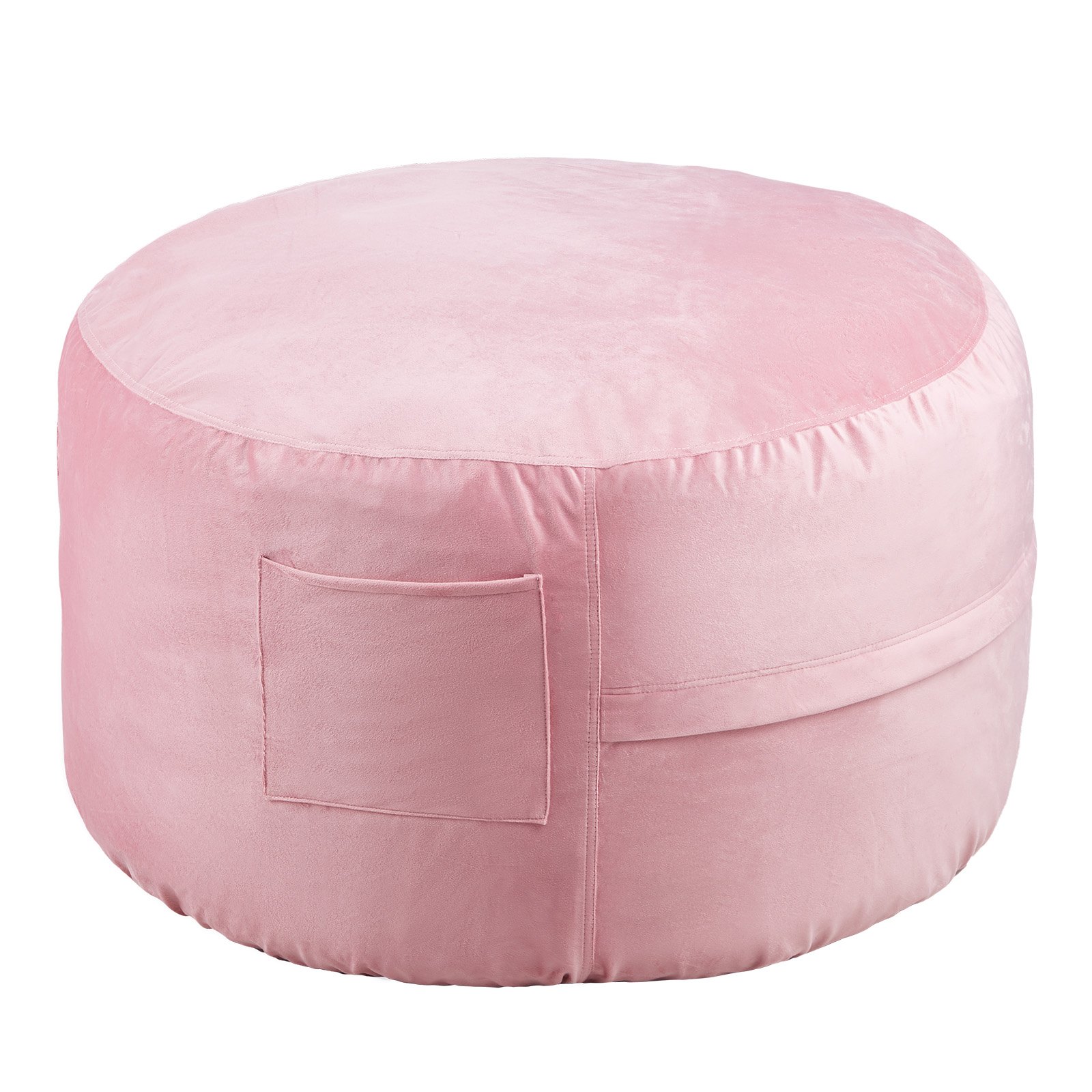V952-YXDDY3539INCTJHGXV0-202507141620-00 VEVOR 91 cm Round Bean Bag Chair with Removable Cover & Dutch Velvet Pink - Image 1