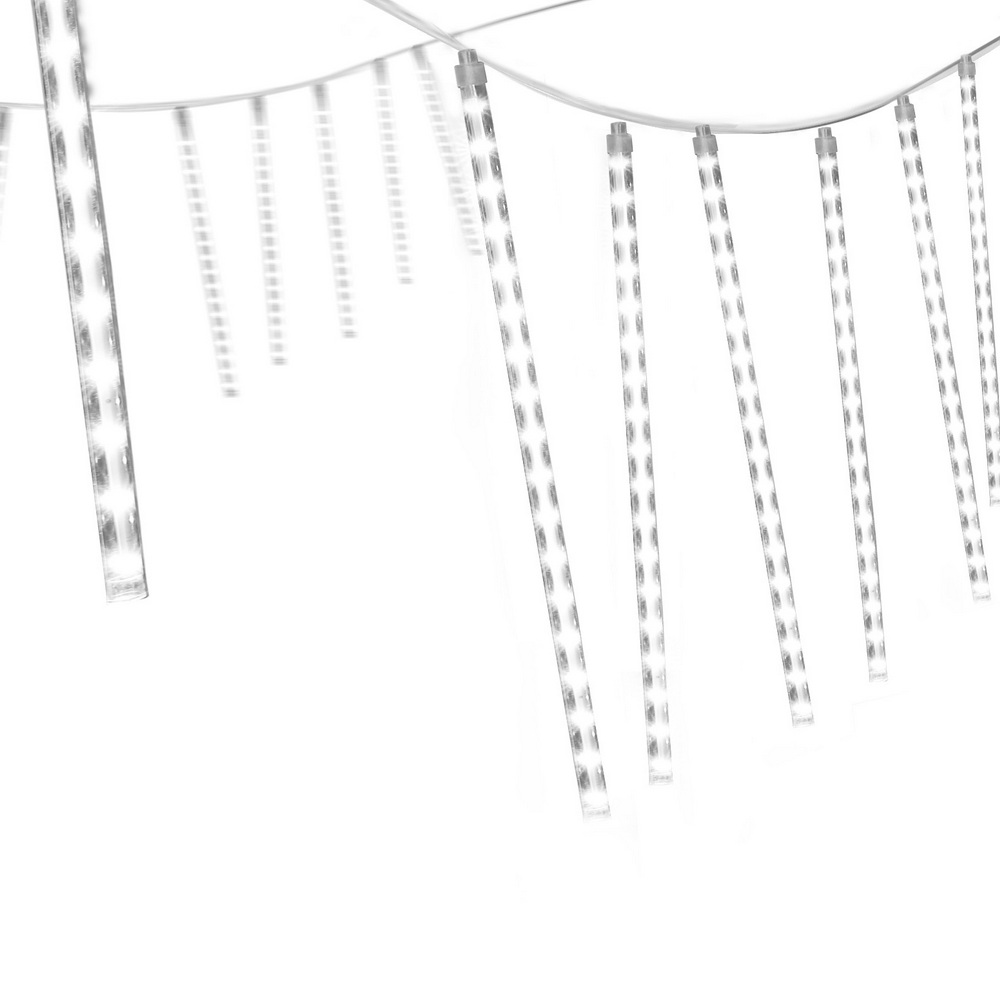 XMAS-LED-IC-ICICLE-WH-202508281809-00 Jingle Jollys 7M Christmas Lights Shower Light 288 LED Icicle Falling Metor - Image 1